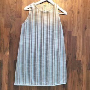 MNG Women's Cream  and Tan Sleeveless Dress. Size 4